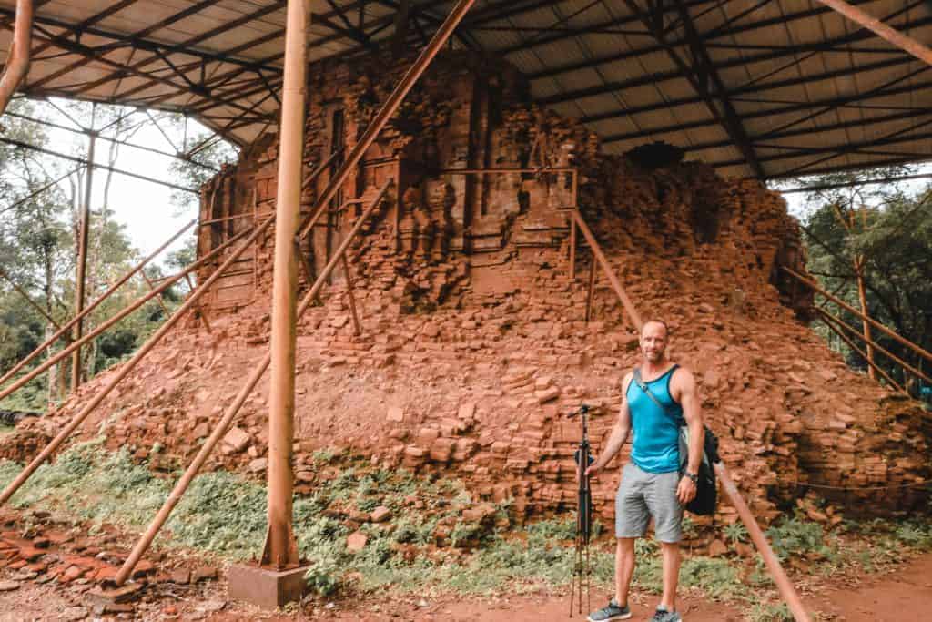 My Son temple damage from Vietnam War