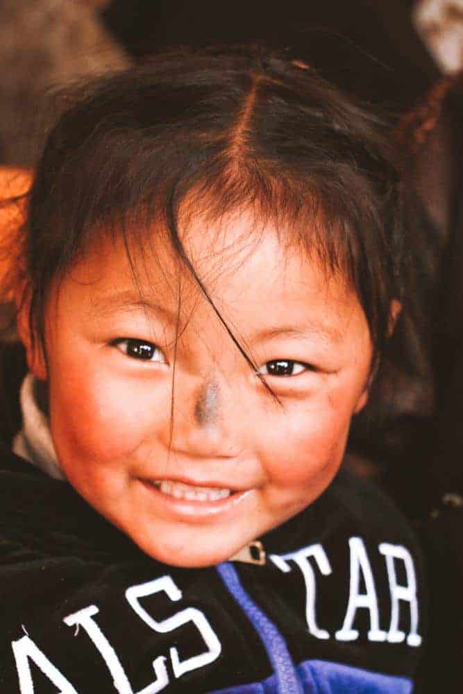 Little girl in Tibet